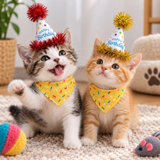 Set de Cumpleaños para Mascotas – Gorrito y Pañuelo