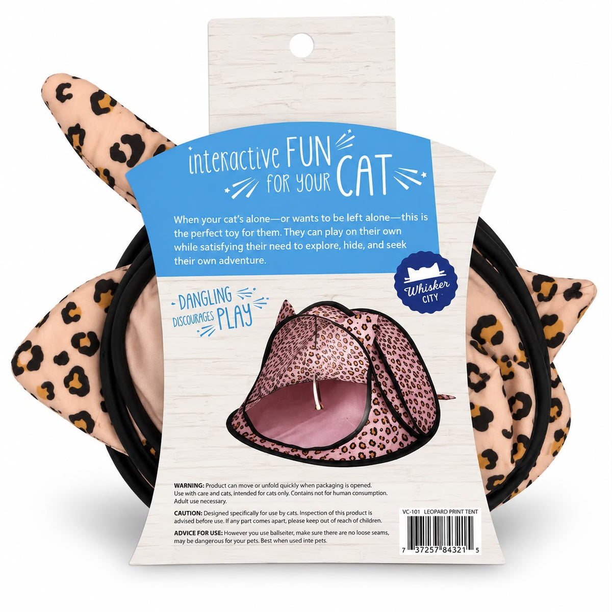 Whisker City® Tienda Interactiva para Gatos – Diseño Leopardo