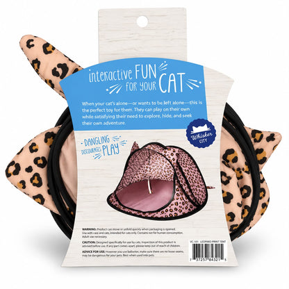 Whisker City® Tienda Interactiva para Gatos – Diseño Leopardo