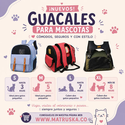 Guacal Morralero Gatos  Pequeños 3KG